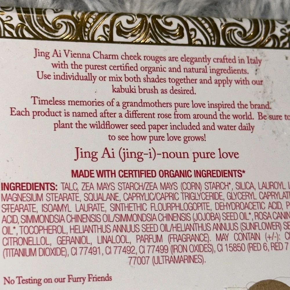 Jing Ai “china doll” vienna charm cheek rouge Organic